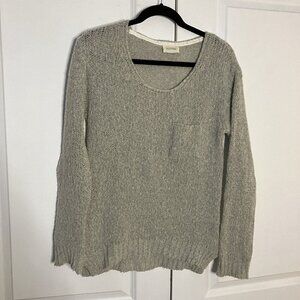 American Vintage‎ Wool Sweater Womens Small Gray Knit Long Sleeve Neutral